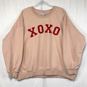 MoCo Boutique XOXO Pink Sweatshirt 2XL